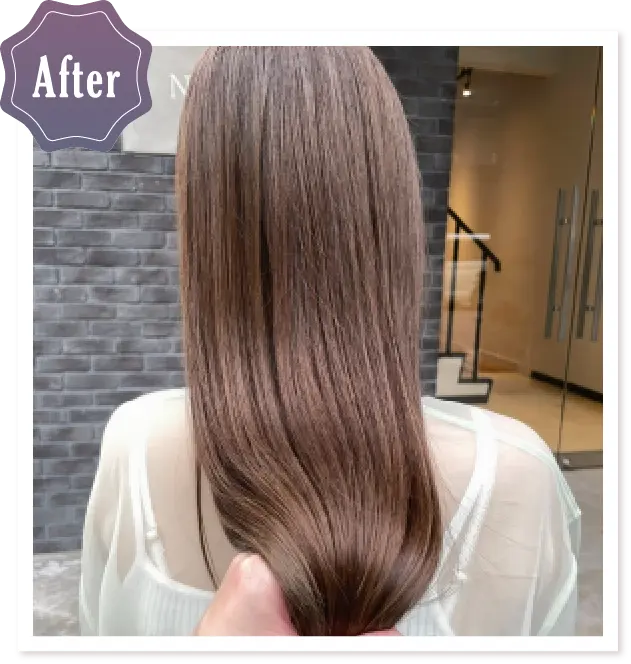 やわらかく透明感のあるヘアカラー